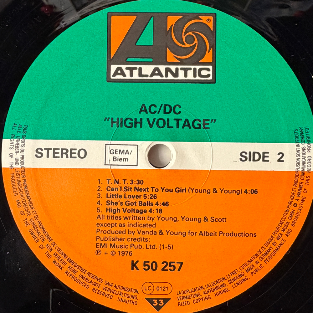 AC/DC ‎– High Voltage (Германия)