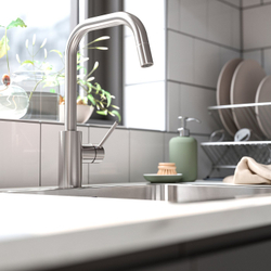 IKEA ÄLMAREN  (ИКЕА ЭЛМАРЕН)  -  Смеситель с выдвижным изливом - стальной
