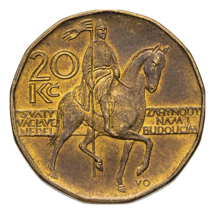 Монета 20 крон (korun), Чехия 2014 г.