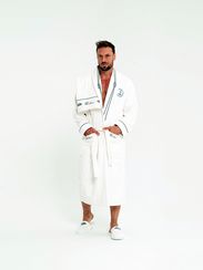 НАБОР мужской халат MARINE кремовый Tivolyo Home