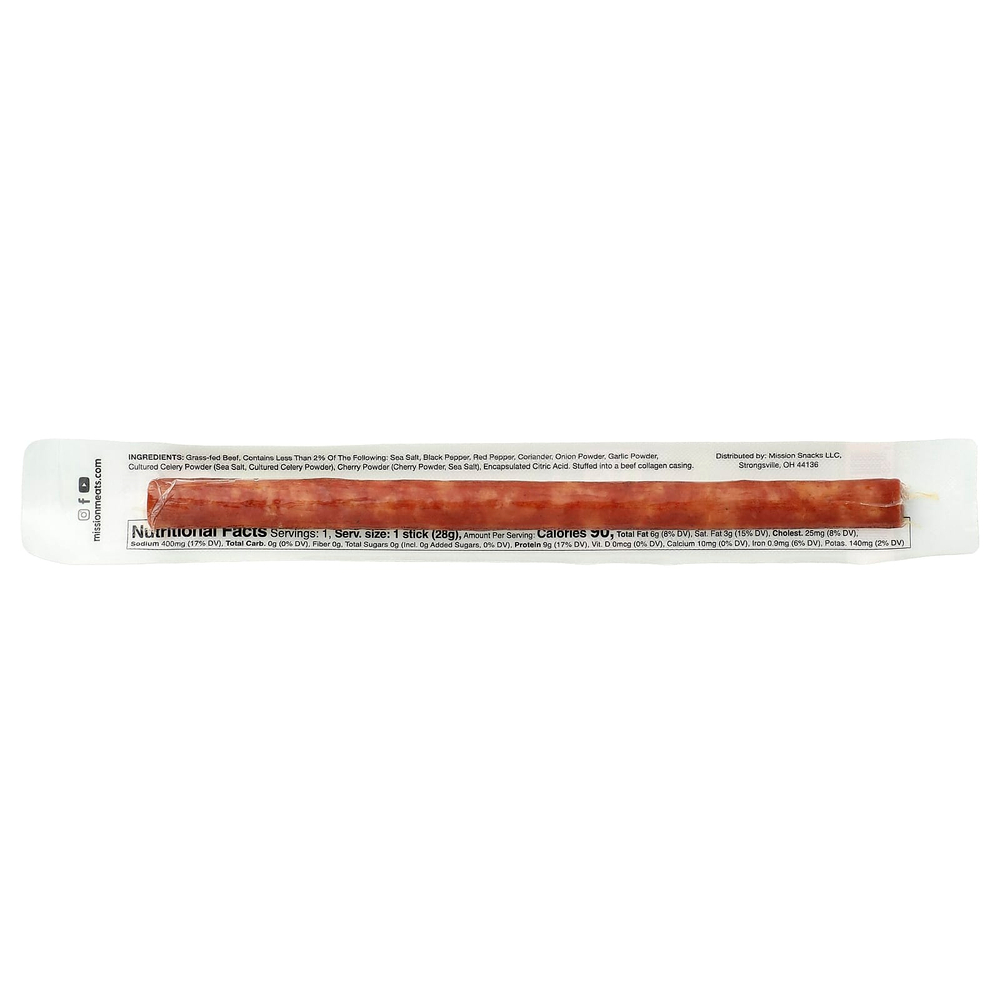 Mission Meats, говяжьи палочки, оригинальные, 28 г (1 унция)