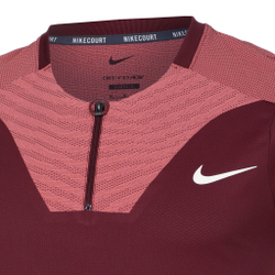 Мужское теннисное поло Nike Dri-Fit Advantage Court Slim UL RG Polo Men - Dark Red, Antique Pink
