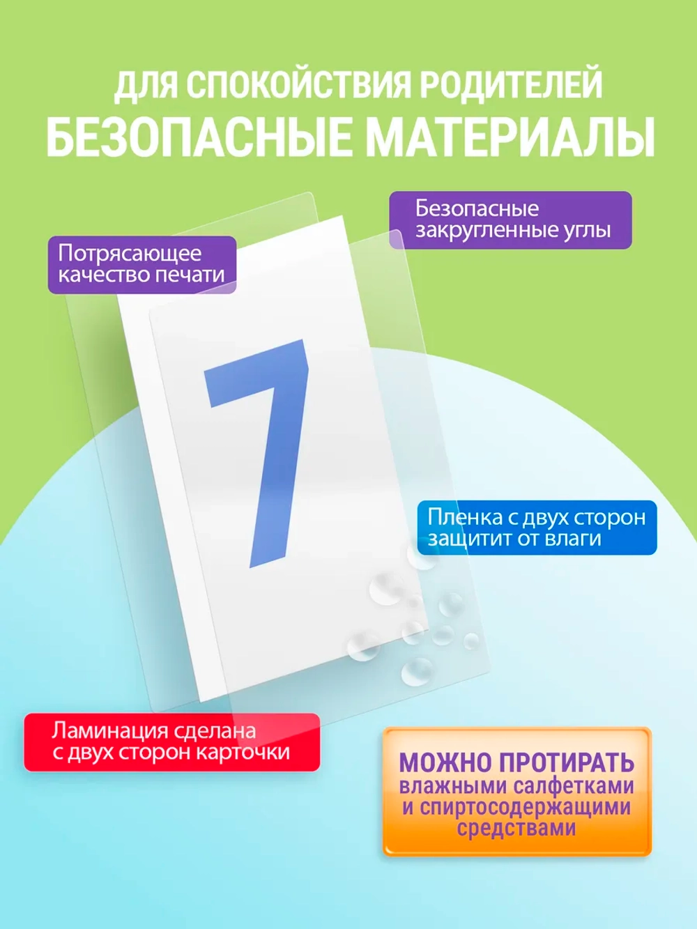 Карточки с цифрами для детей, действия до 20