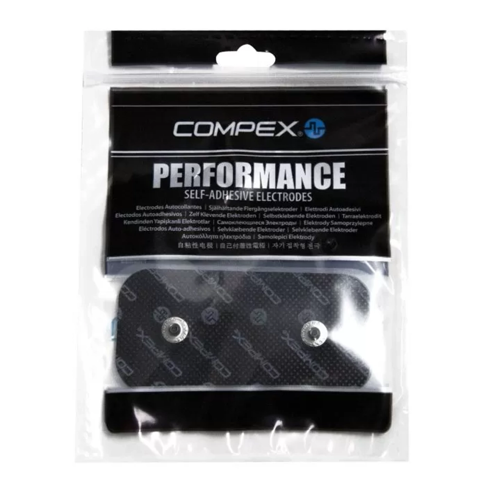 Электроды для миостимуляции Compex Performance Snap 5х10 см с двумя кнопками 2 шт черный