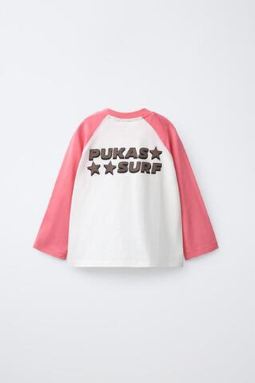 ZARA ФУТБОЛКА С РУКАВАМИ РЕГЛАН, РОЗОВЫЙ