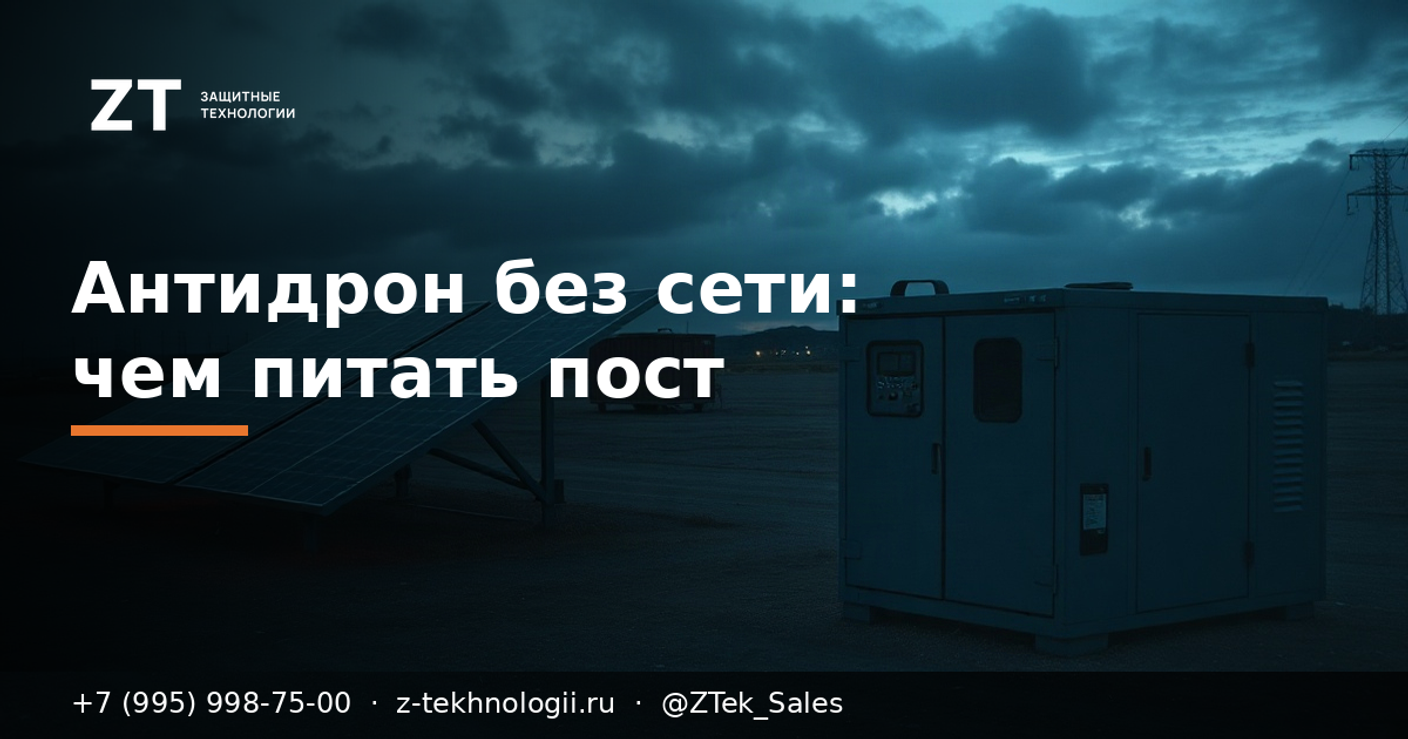 Антидрон без сети: чем питать пост в поле