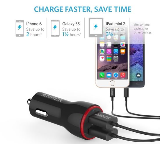 Обзор Anker PowerDrive 2 & Lightning Cable Black