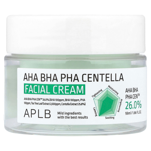 APLB, крем для лица с готу колой, AHA, BHA и PHA, 55 мл (1,86 жидк. унции)