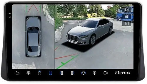 Магнитола для Mitsubishi Eclipse Cross Азия - Teyes CC3-2K-360 на Android 10, Быстрая, 2K QLED, CarPlay, 4G SIM-слот, 4 камеры в комплекте