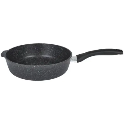 Сковорода глубокая 22см с ручкой «Granit» (black) сггч220а