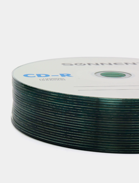 Диски CD-R SONNEN 700Mb 52x Cake Box (упаковка на шпиле) КОМПЛЕКТ 100 шт., 513533