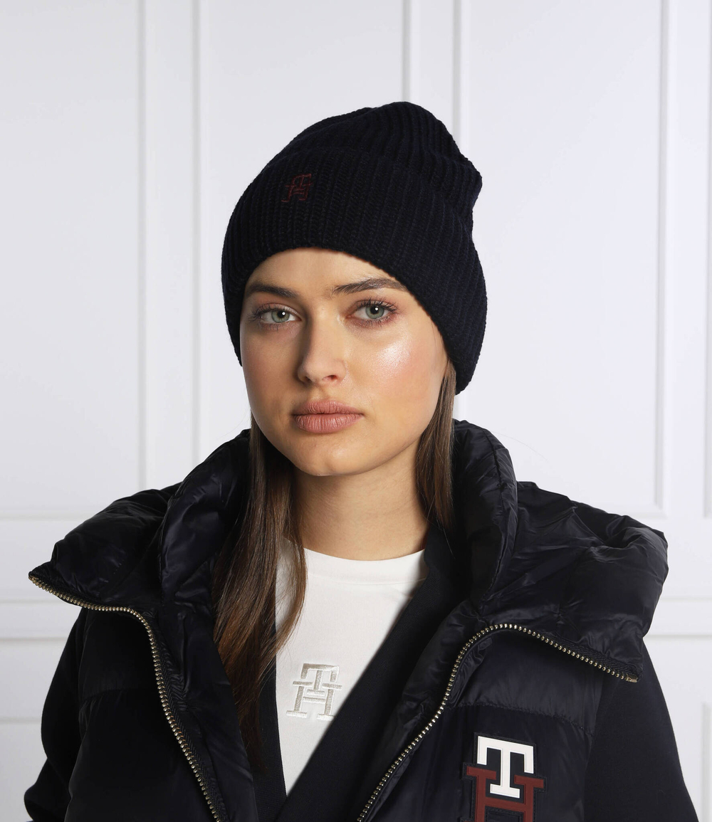 шапка monogram Tommy Hilfiger - темно-синий(AW0AW14286)