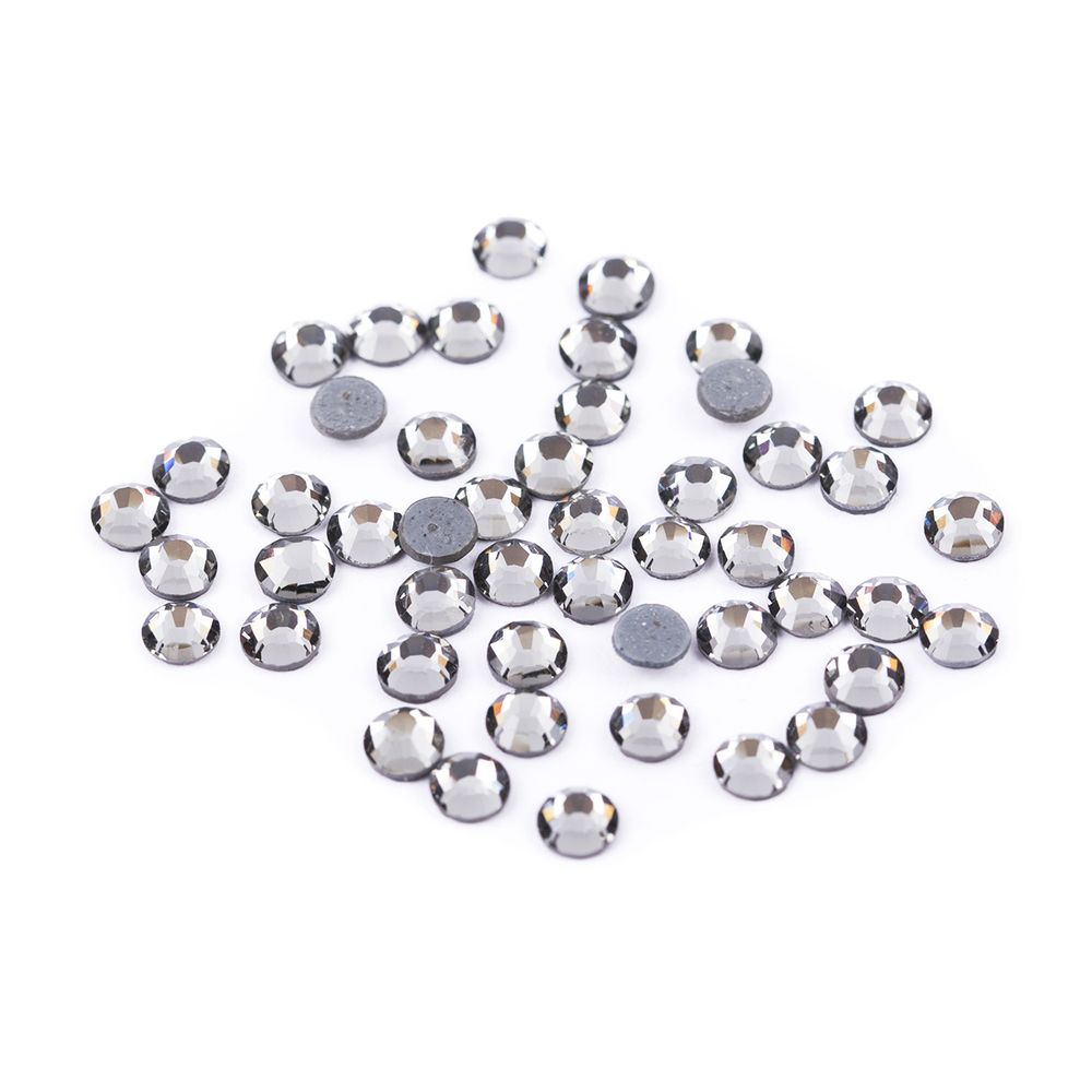 Стразы клеевые стекло 3.9 мм, 5х48 шт, SS16 №04 бл.серый (Black Diamond), Zlatka ZRTG-1648