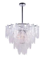 Люстра потолочная NewRgy 2416R/8 CHR+CL, 8×40 Вт, хромированная и прозрачная