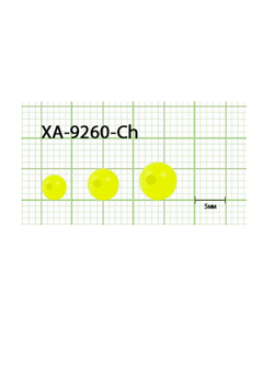 Бусины пластиковые Fish Crystal для монтажа рыболовных оснасток Plastic Bead CHARTREUSE XA-9260 №4 ( 5 упаковок )