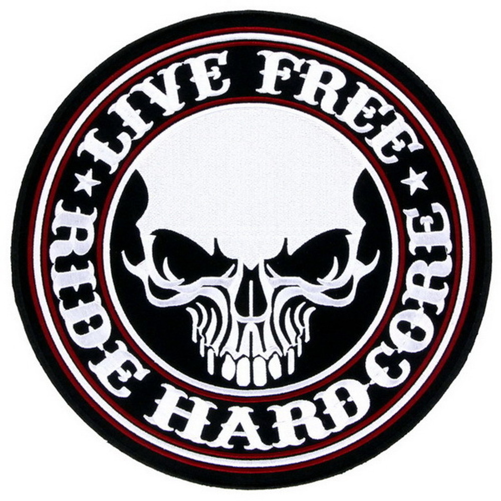 Нашивка Live Free - Ride Hardcore