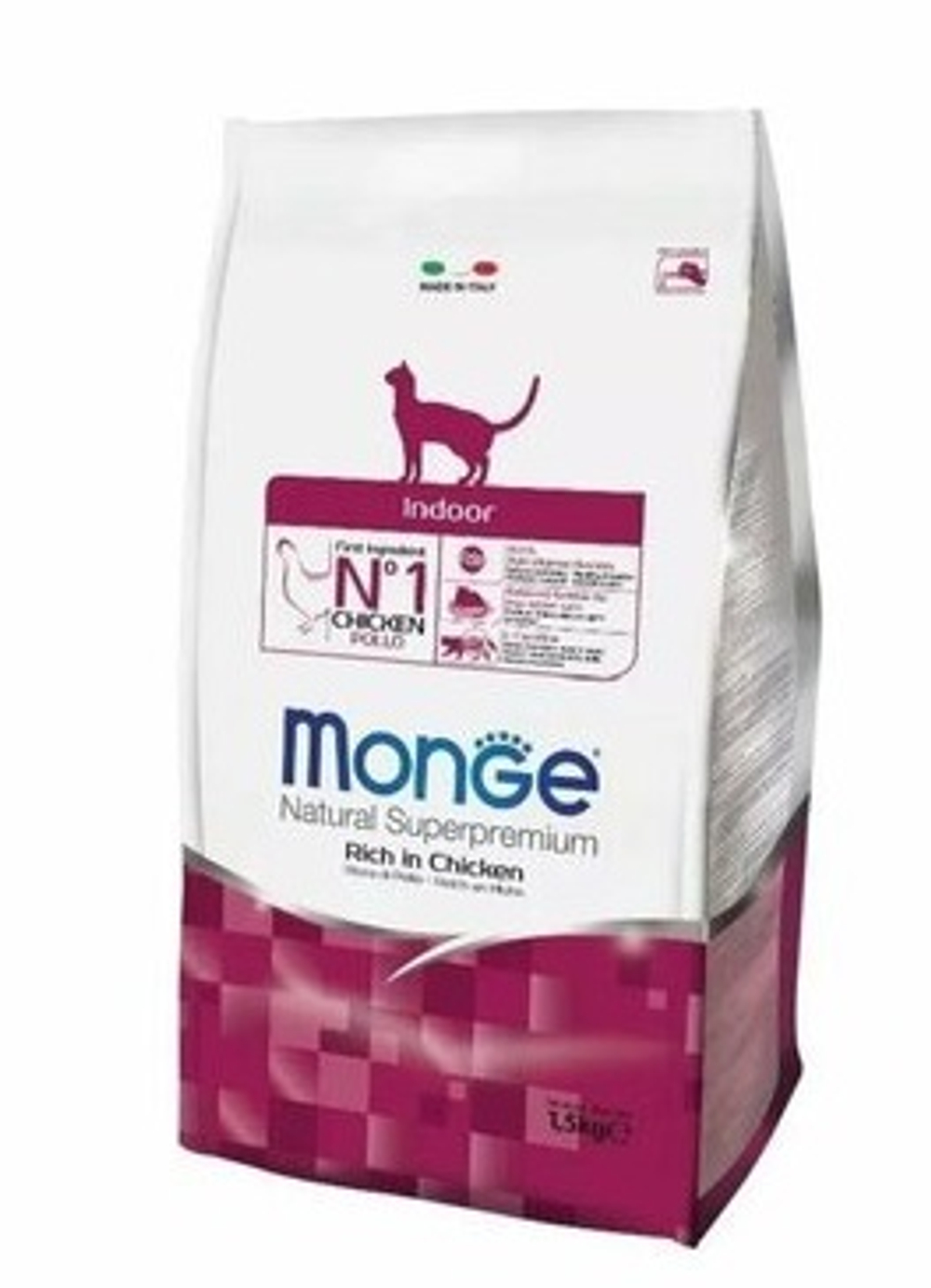 MONGE DRY FOOD Сухой корм для кошек живущих в доме, 1,5 кг.