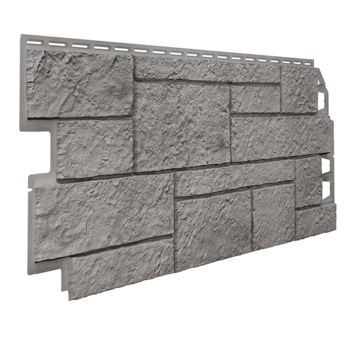 Фасадные панели (Цокольный Сайдинг) VOX Sandstone (Сандстоун) Light Grey (Светло-серый)