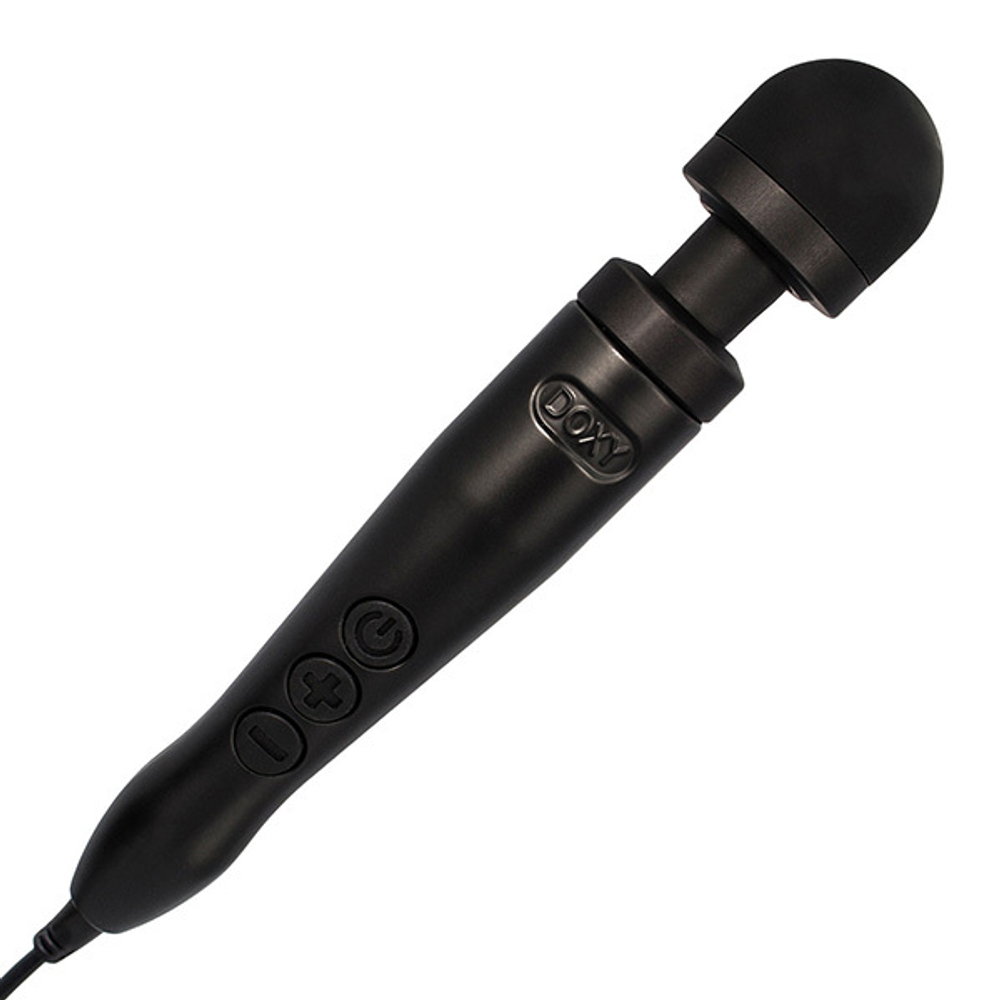 Матово-черный вибратор-вонд 28см Doxy Die Cast 3 Extra Powerful Massage Wand Vibrator Matte Black