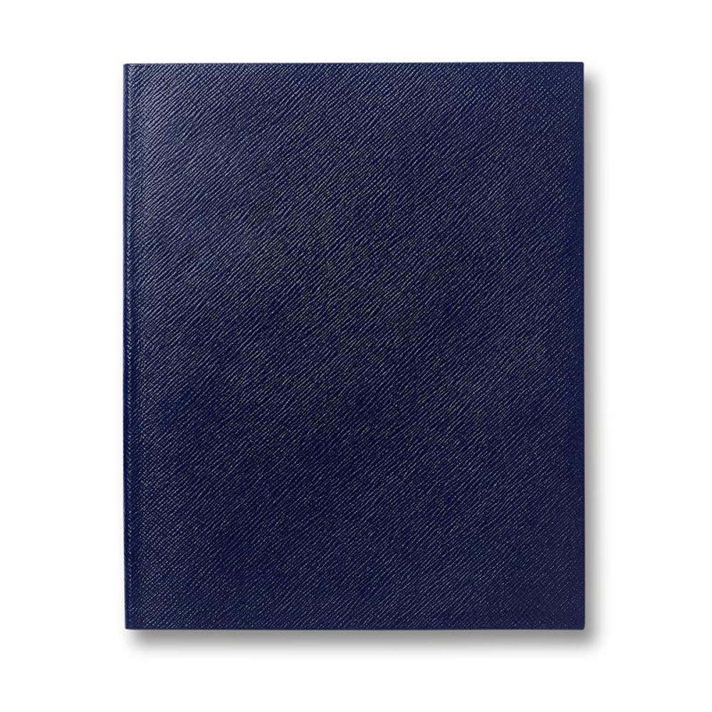 Smythson Блокнот Portobello Notebook in Panama, Black (бежевый)