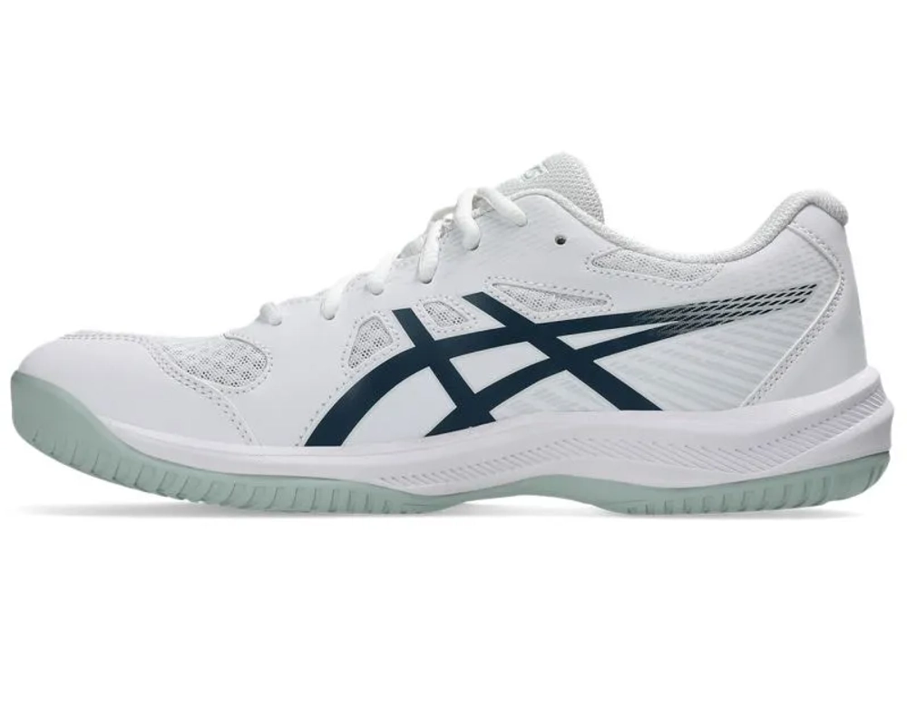 Мужские кроссовки для сквоша/бадминтона Asics Upcourt 6 - white/tranquil teal