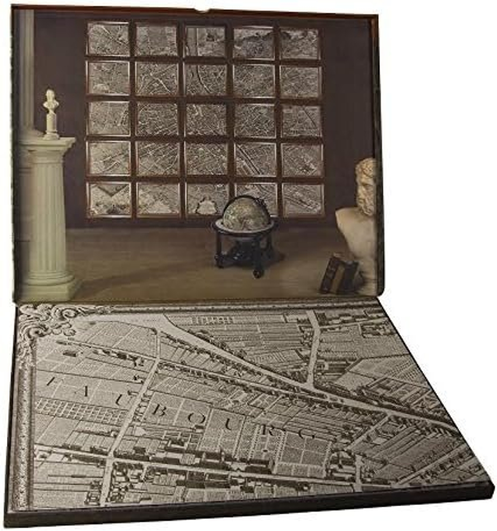 Карта Парижа 1739 года 240х190 см Authentic Models Коричневый