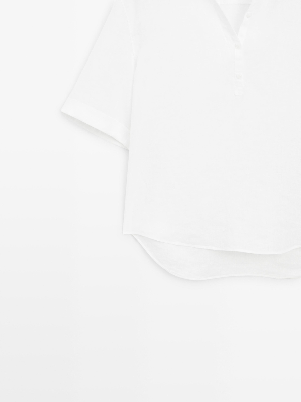 Massimo Dutti Рубашка с воротником-поло, белый