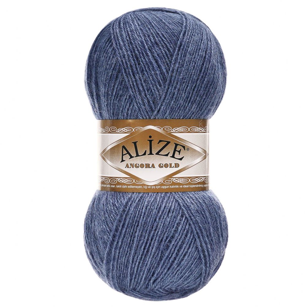 Пряжа Alize (Ализе) Angora Gold / уп.5 мот. по 100 г, 550м, 203 джинс меланж A
