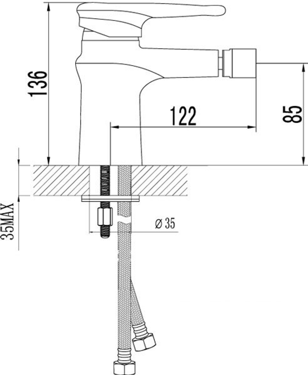 Смеситель для биде LEMARK STATUS – LM4408C