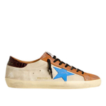 Кеды Golden Goose Superstar LTD Light Blue Star and Crocodile Heel Tab