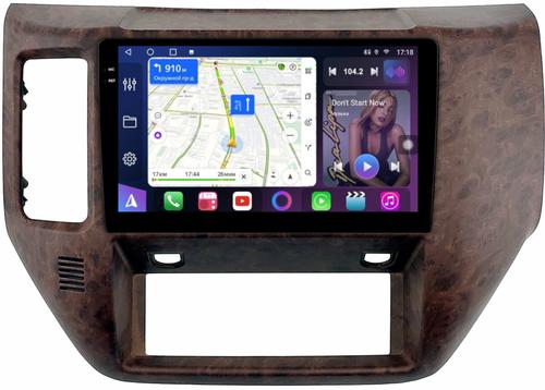 Магнитола для Nissan Patrol Y61 2004-2010 (рамка дерево) - FarCar S500-TS10 монитор 9.5" QLED на Android 14, Быстрая, CarPlay, 4G SIM-слот