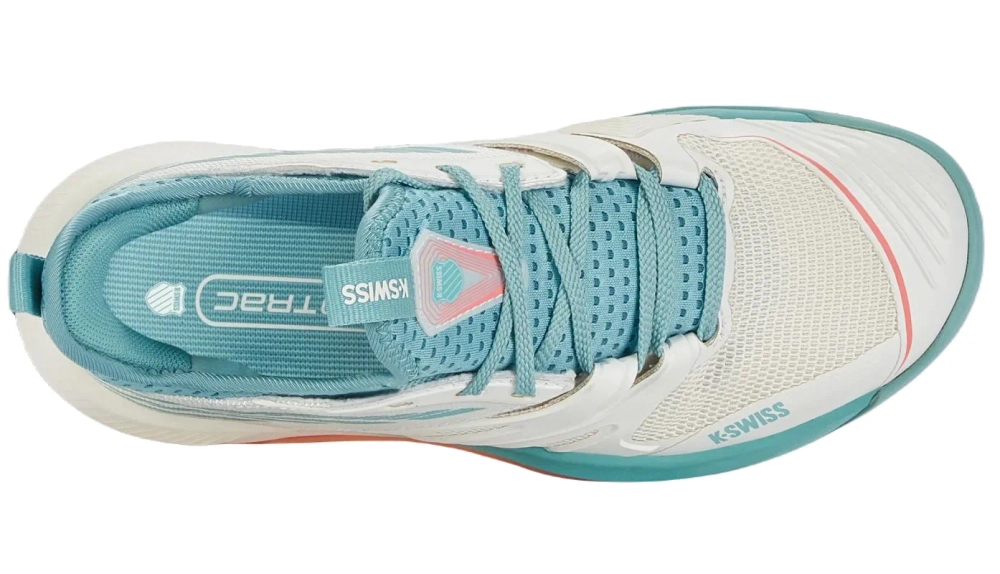 Женские теннисные кроссовки K-Swiss Speed Trac - blanc de blanc/nile blue/desert flower