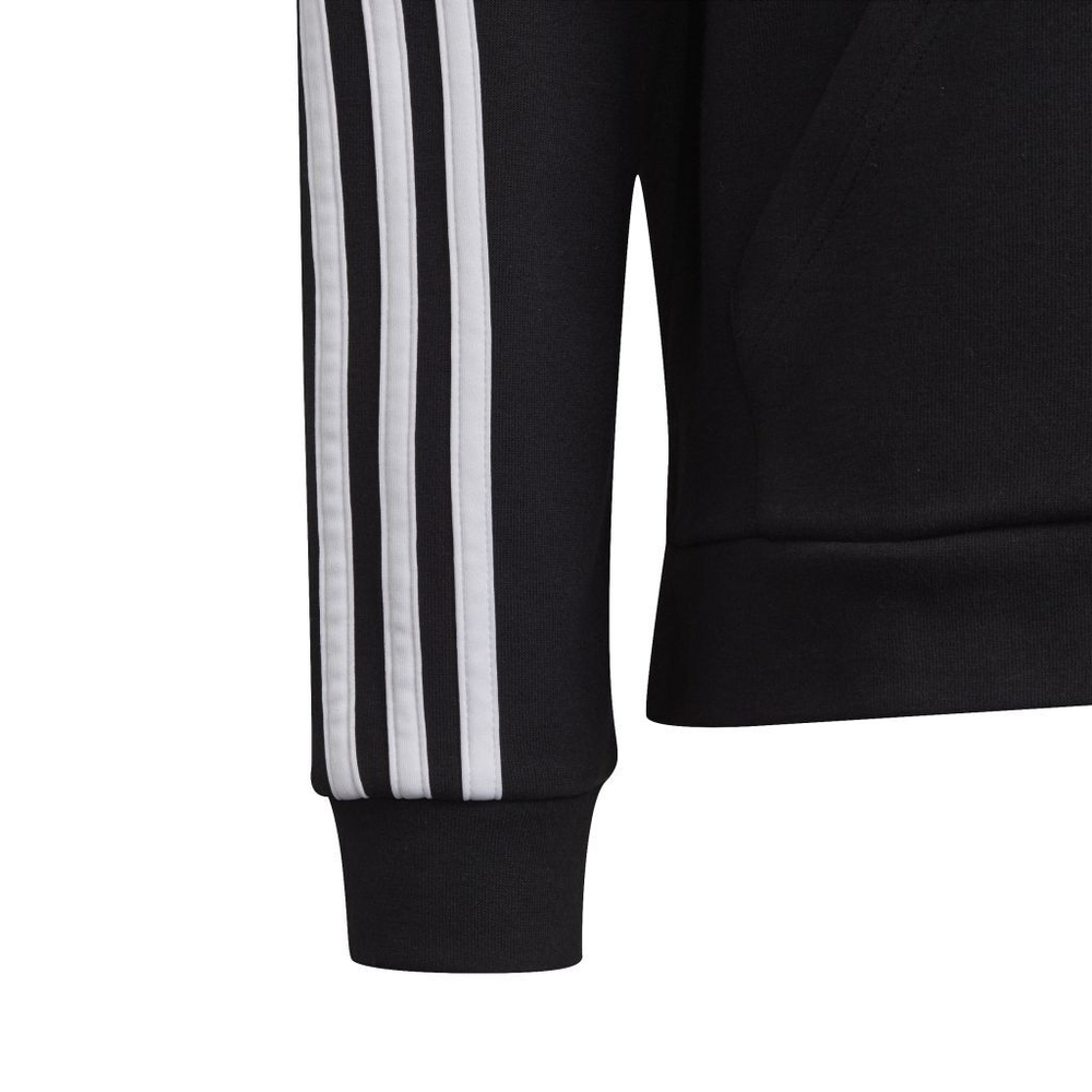Кофта для девочки теннисная  Adidas 3 Stripes Full-Zip Hoodie - black/white