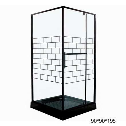 Душевое ограждение Appollo AP83-9-H стекло прозрачное 900x900x1950 мм