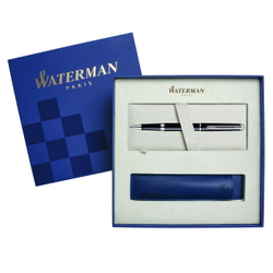 Подарочный набор Ручка-роллер Waterman Hemisphere Essential, Mars Black CT с чехлом