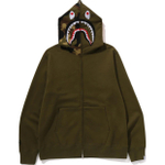 A Bathing Ape Bathing Ape Shark Pattern Hooded Zip Up Свитшот зеленый