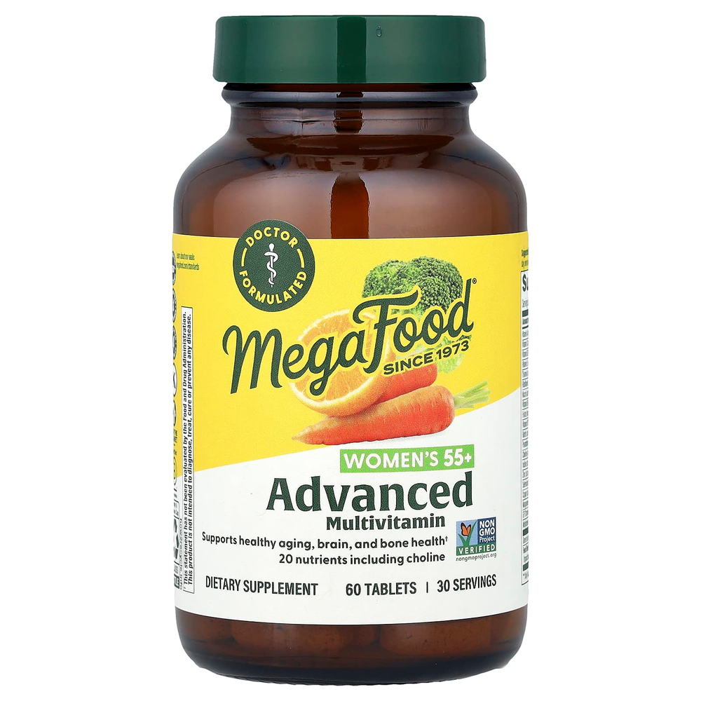 MegaFood, улучшенные мультивитамины для женщин старше 55 лет, 60 таблеток