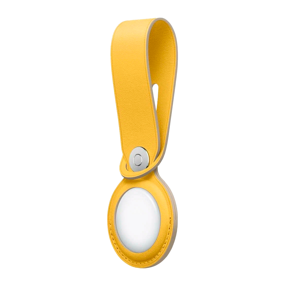 Кожаный брелок-подвеска Apple Leather Loop для AirTag, Meyer Lemon (Лимонный сироп)