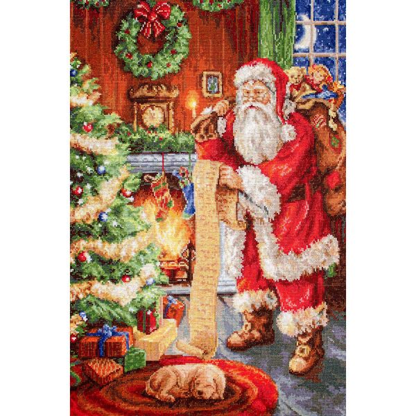 Набор для вышивания нитками Luca-S G578, гобелен Santa Claus, 21х29см