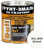ГРУНТ- ЭМАЛЬ ПО РЖАВЧИНЕ "DALI" 3 в 1 БЕЛАЯ (RAL 9010) глянцевая, 2л, РОГНЕДА, 20420