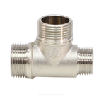 Тройник латунь никель переходной Ду 15х15х15 (1/2"х1/2"х1/2") НР/НР/НР VALFEX VF.131.N.012