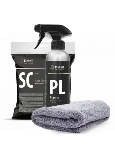 Набор Очиститель пластика Plastic Микрофибра Soft Cloth