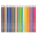 Карандаши цветные BRAUBERG PREMIUM, 24 цвета, шестигранные, натуральное дерево
