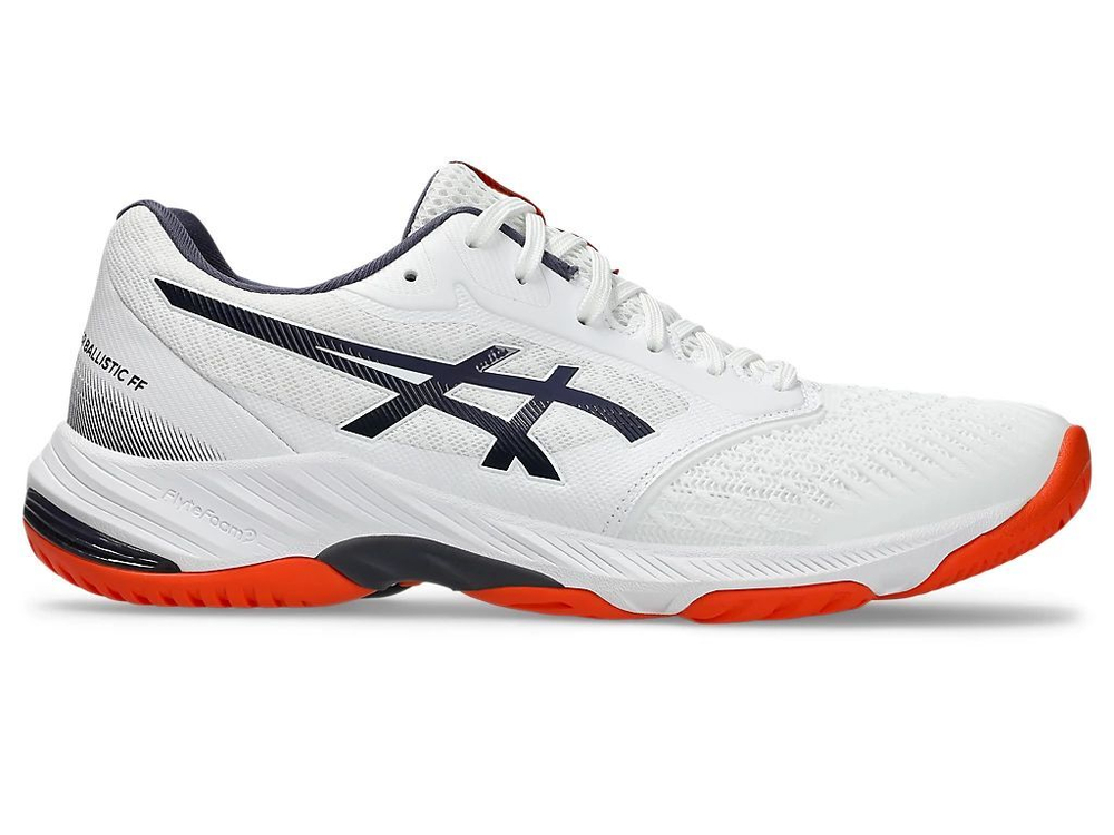 Мужские кроссовки для бадминтона/сквоша Asics Netburner Мячistic FF 3 - white/indigo fog