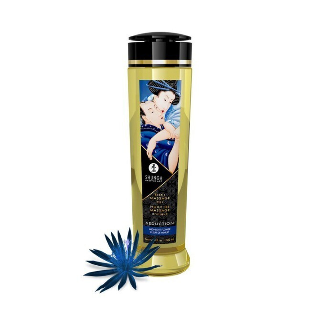 Массажное масло Shunga Erotic Massage Oil (ночной цветок, 240 мл.) (Цвет: прозрачный)