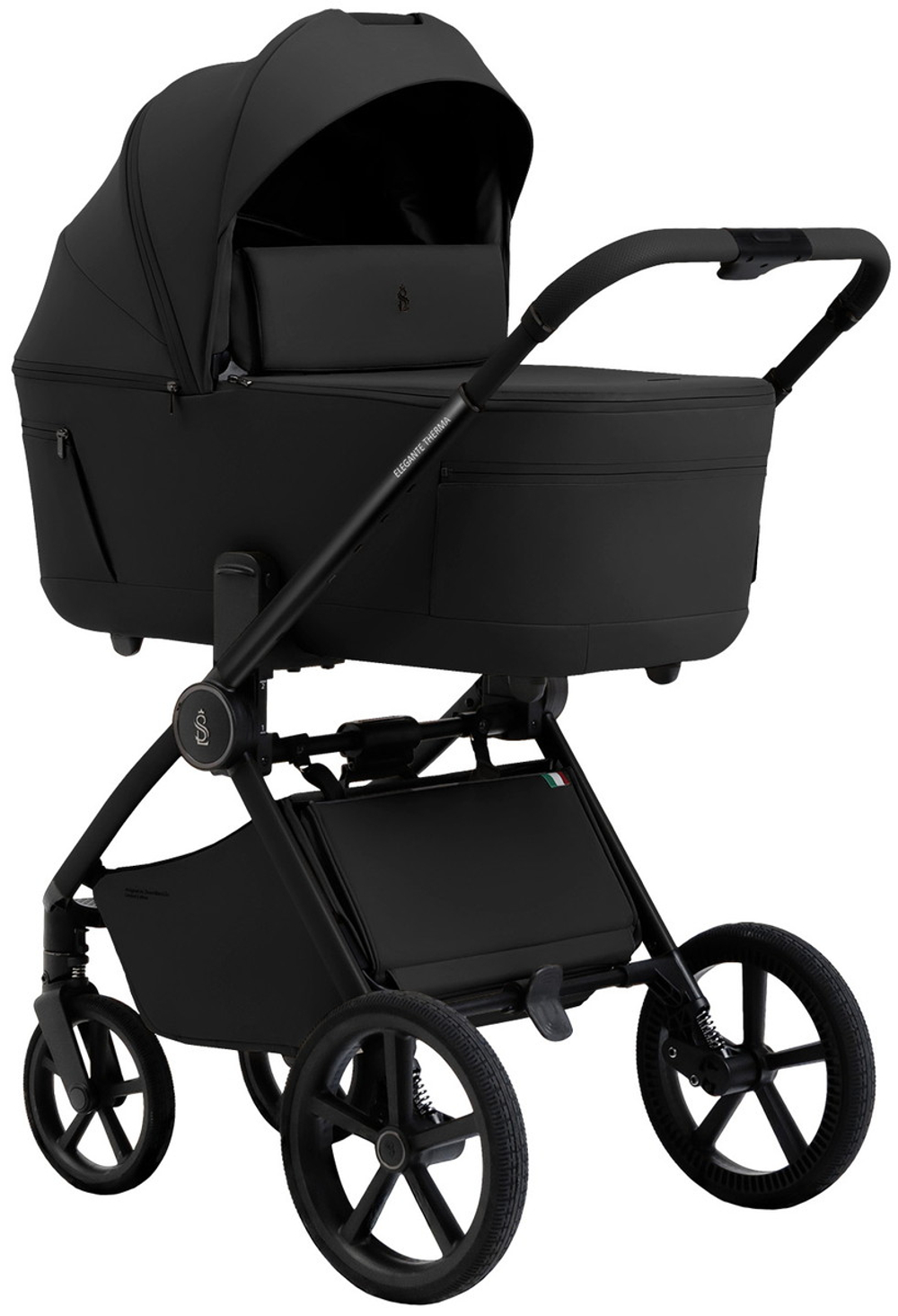 Коляска 4 в 1 Sweet Baby SBL Elegante Therma Colore + автокресло Elegante Plus с базой i-Size ISOFIX DK780 Black