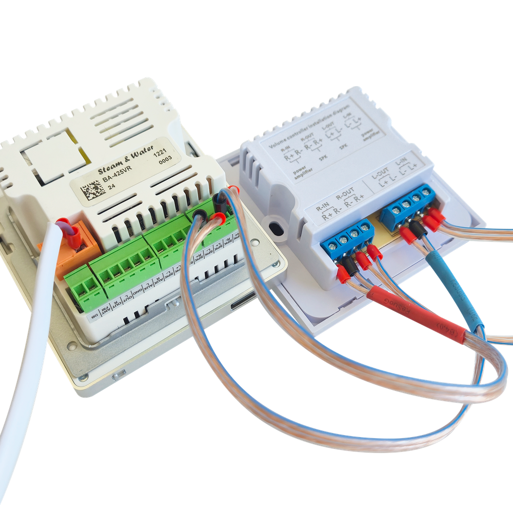 Настенный регулятор громкости звука настенный Steam&water SOUND CONTROL White 50 (Цвет черный, 5 уровней громкости, 4-8 Ом, 30W)