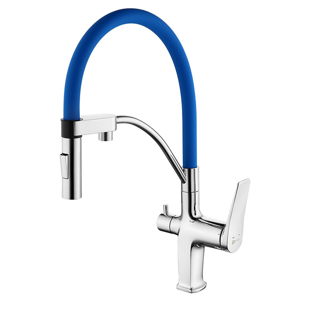 смеситель кухня LEMARK Comfort с подключением к фильтру с питьевой водой LM3074C-Blue