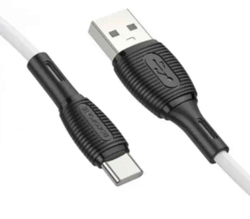Кабель Borofone BX86 USB-Type-C 3A 1м Silicone White