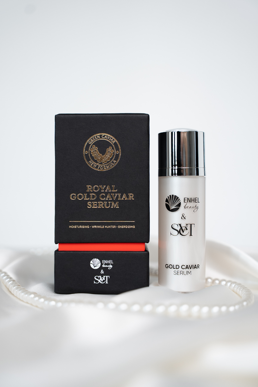 Королевская коллагеновая сыворотка для лица с зеленой икрой Enhel Beauty